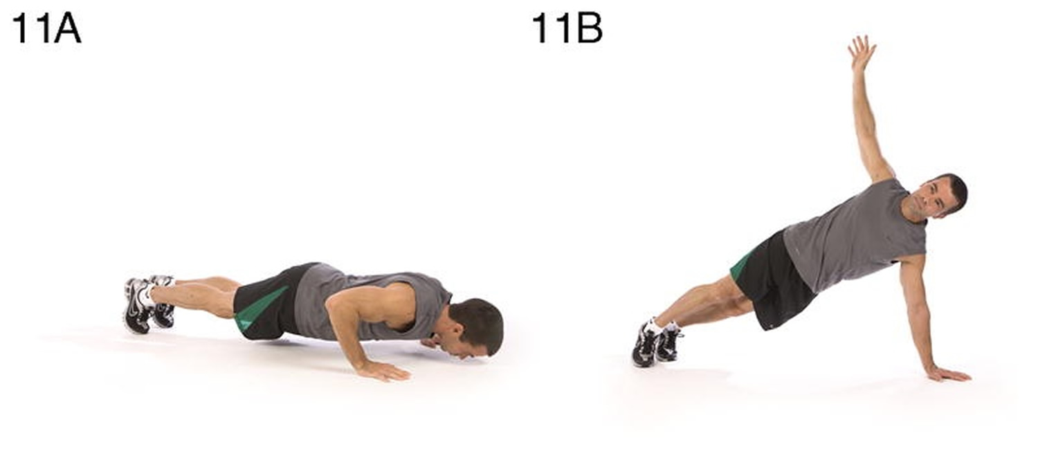 Push-up and rotation Upper body
