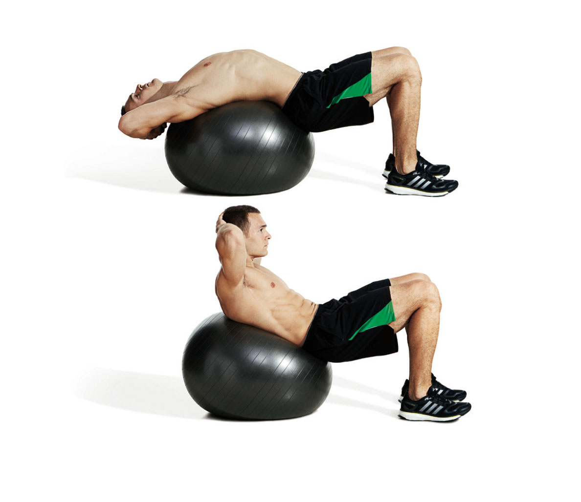 how to get six pack abs fast with stability ball crunch