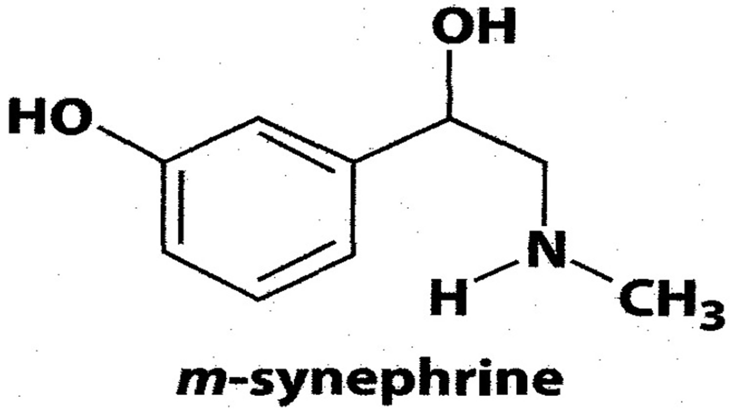 Chemical structure of m-Synephrine