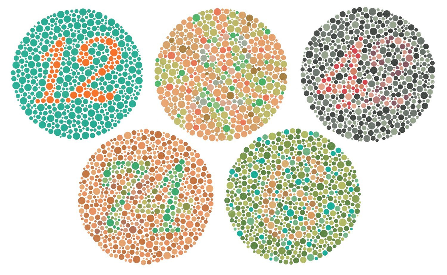 Kids taking color blind test book