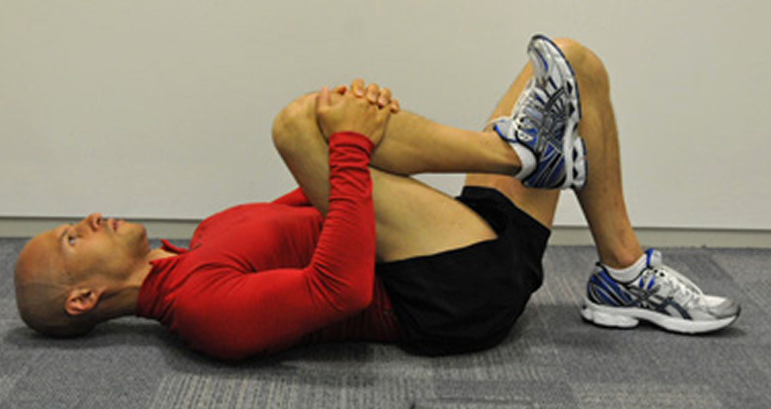 Lower back stretch after running