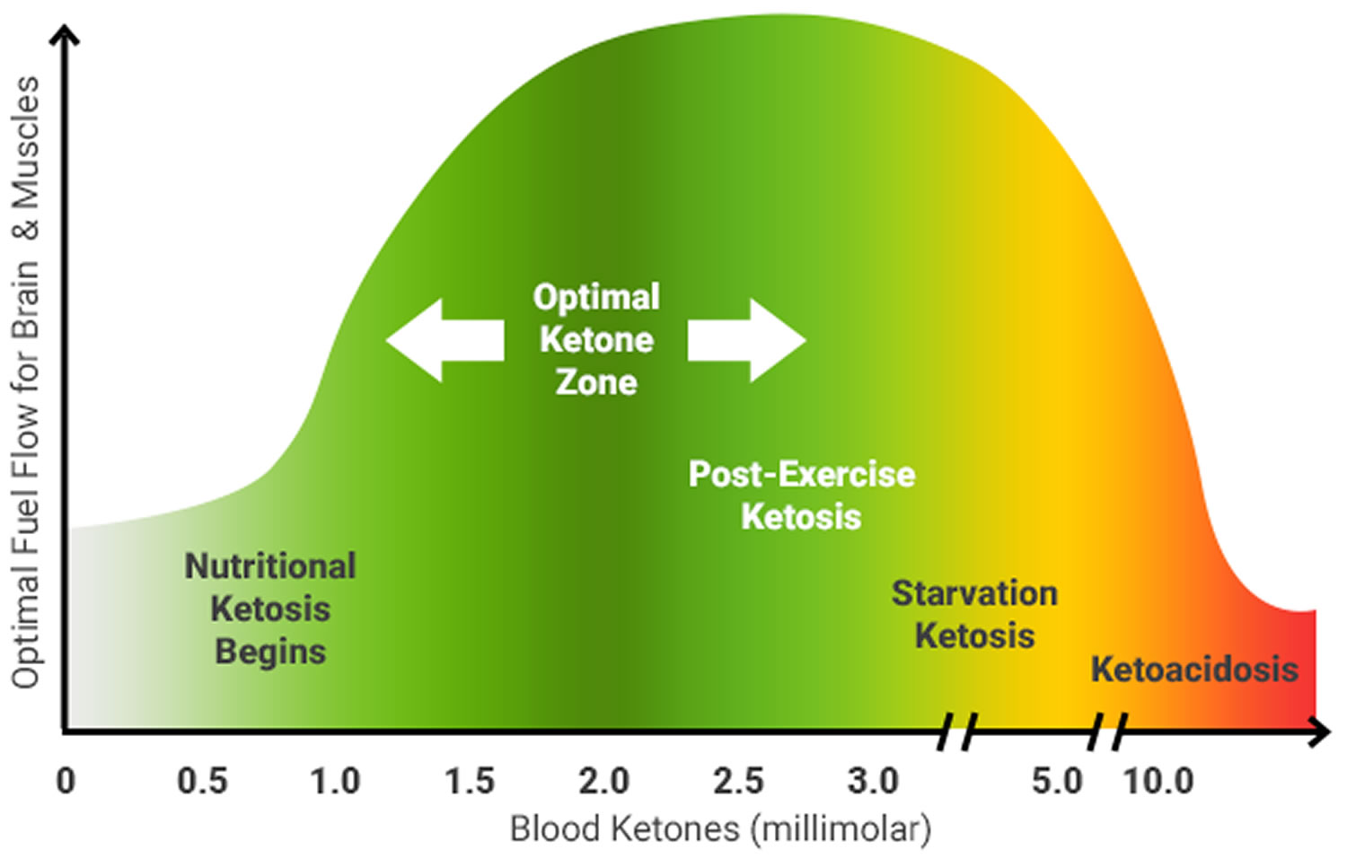 Blood ketone levels for ketosis and ketoacidosis