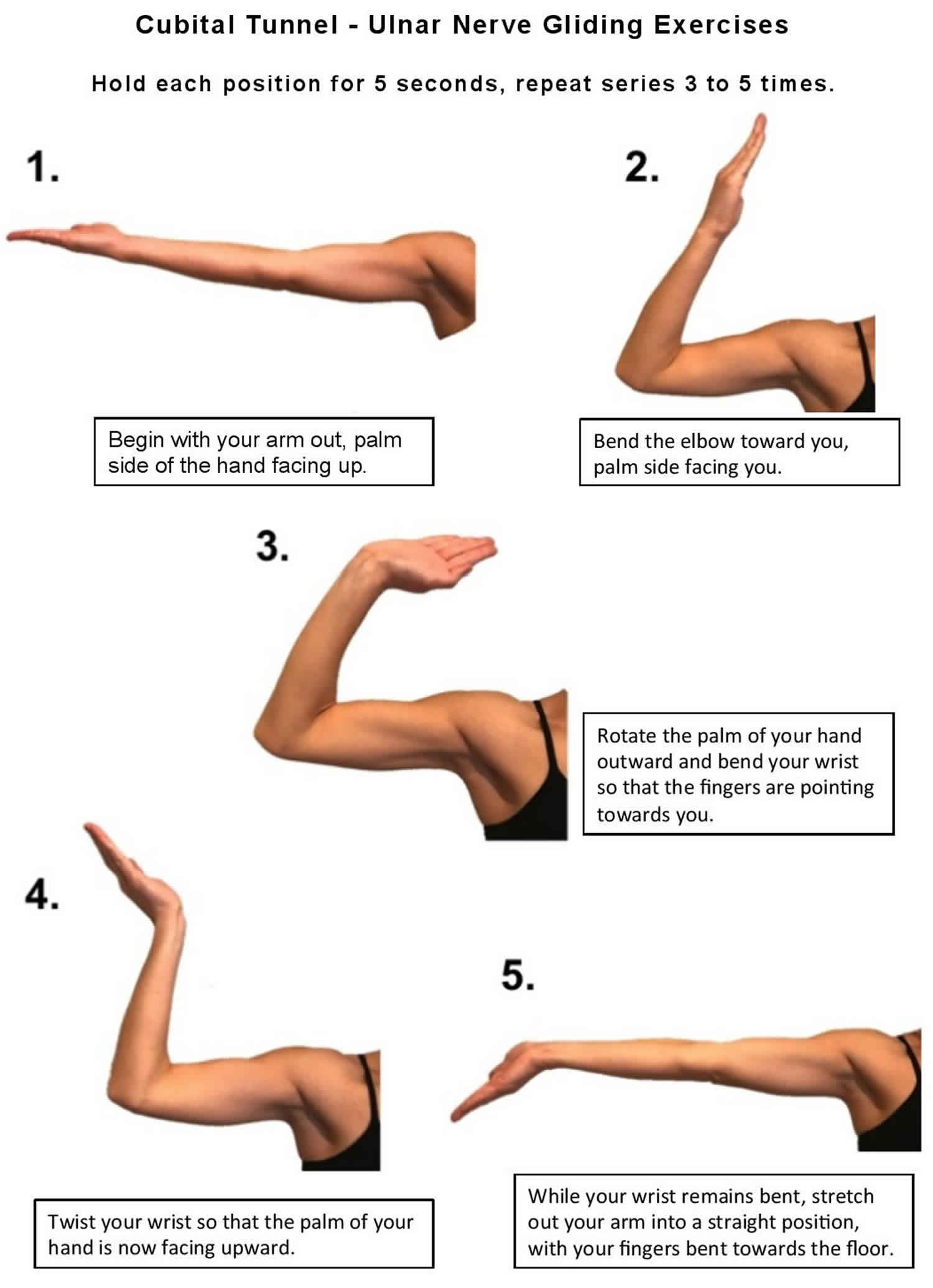 Ulnar nerve entrapment exercises