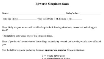 Epworth sleepiness scale